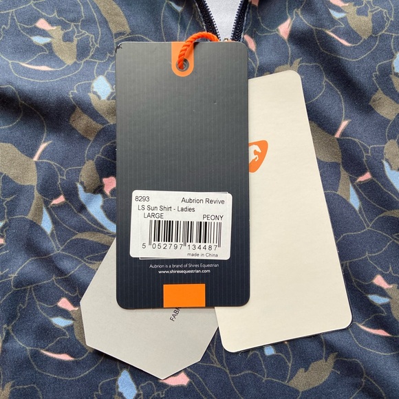 Women’s Aubrion Navy and Pink Long Sleeve Sun Shirt, Size Large. - Picture 5 of 5